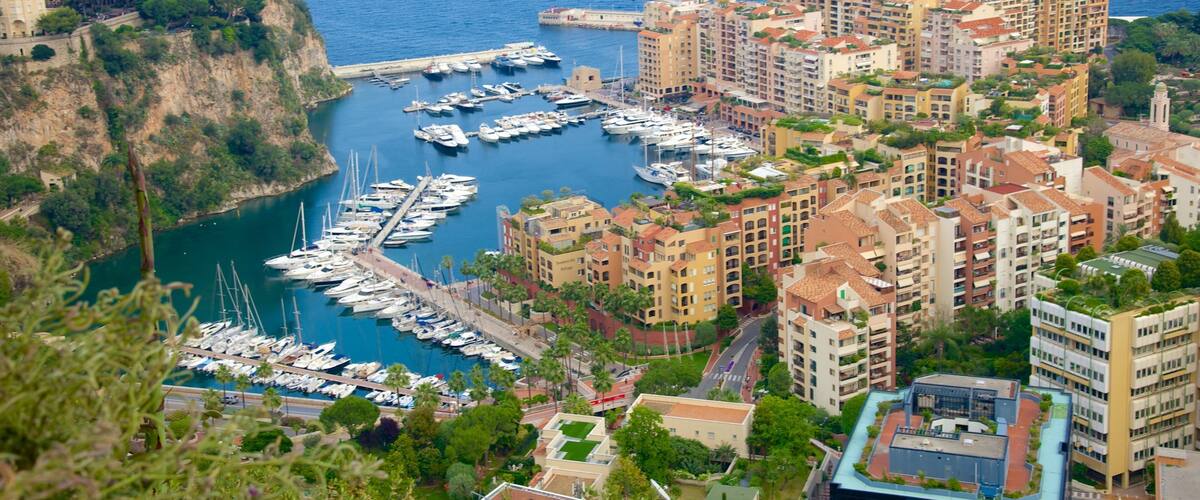 Exotic Garden which includes landscape views, a bay or harbor and a coastal town