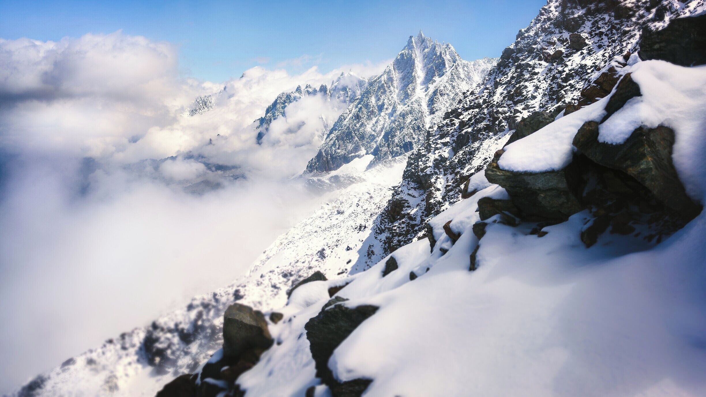 The Mont Blanc. One epic climb with stunning scenery everywhere.