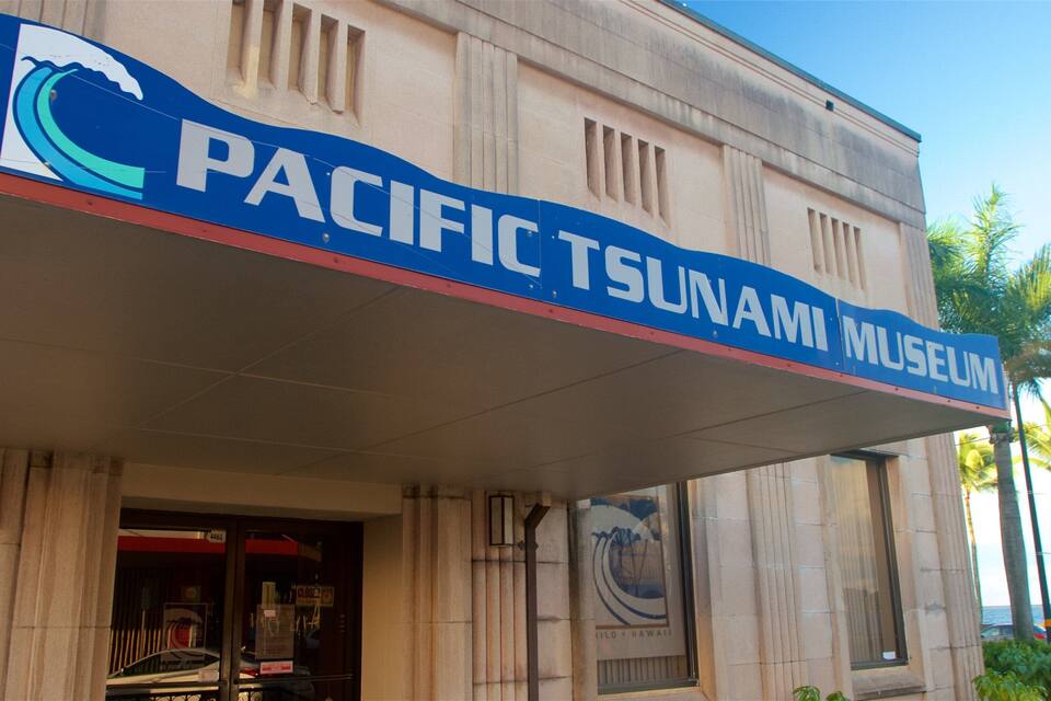 Panneau d’entrée du musée des tsunamis du Pacifique.