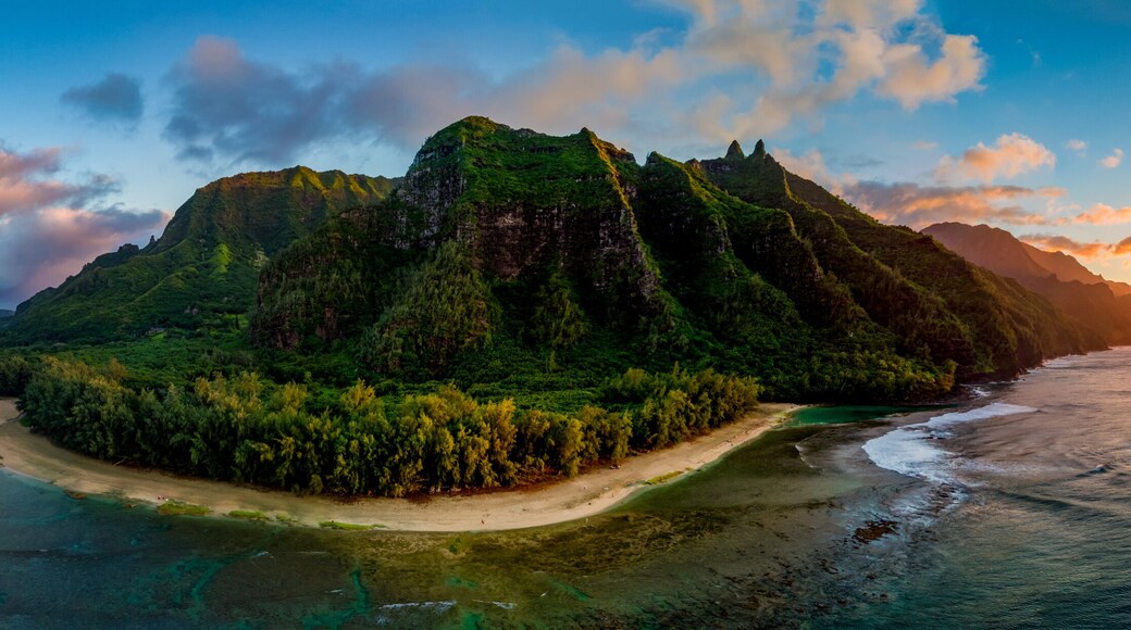 Aerial View of Hawaii's Na Pali Coast, Kauai
