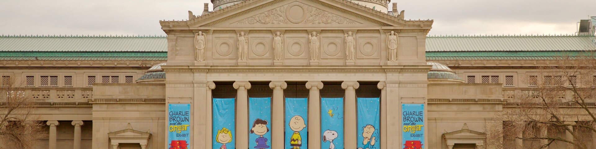 Chicago Museum of Science and Industry which includes heritage architecture and signage