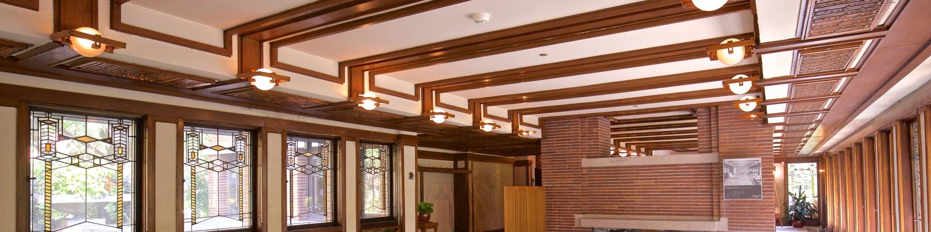 Robie House showing heritage elements and interior views