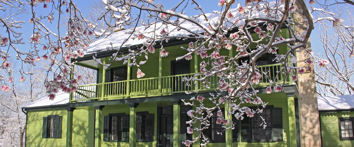 Ulysses S. Grant National Historic Site featuring snow and a house