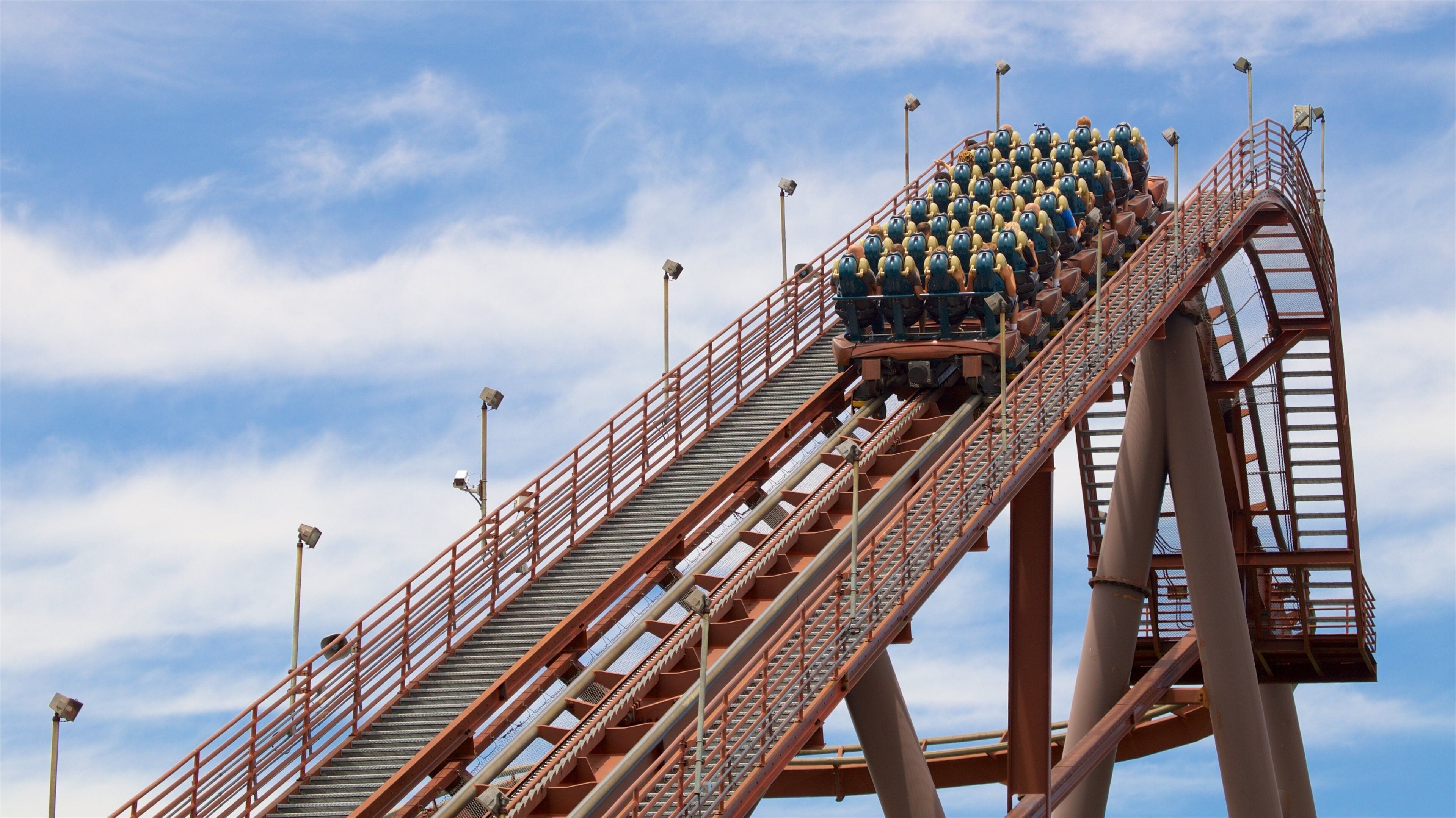 Silver Dollar City featuring rides as well as a small group of people