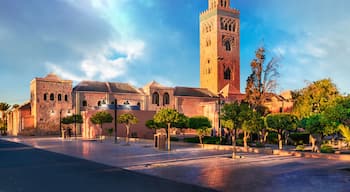 Koutoubia Mosque minaret located at medina quarter of Marrakesh, Morocco