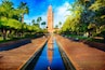 Koutoubia Mosque minaret at medina quarter of Marrakesh, Morocco