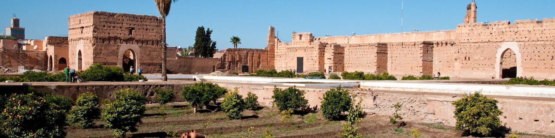 El Badi Palace which includes farmland and heritage elements