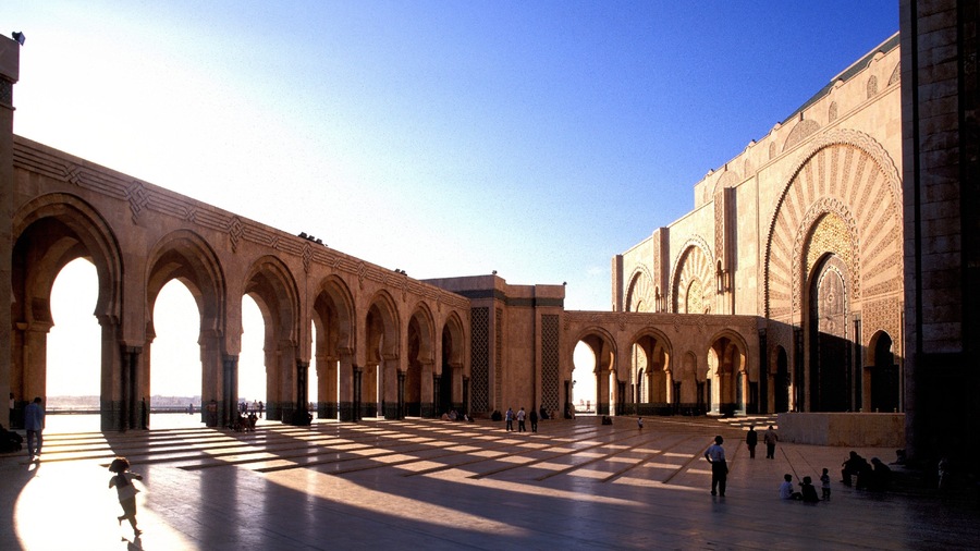 Hassan II Mosque featuring heritage elements