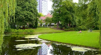 Euromast showing a lake or waterhole, landscape views and a park