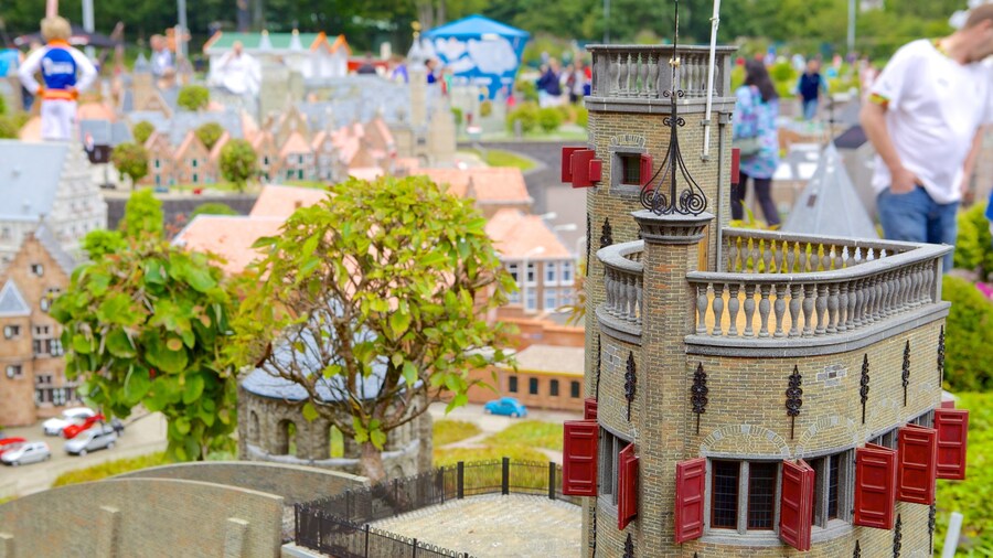 Madurodam featuring rides as well as a small group of people