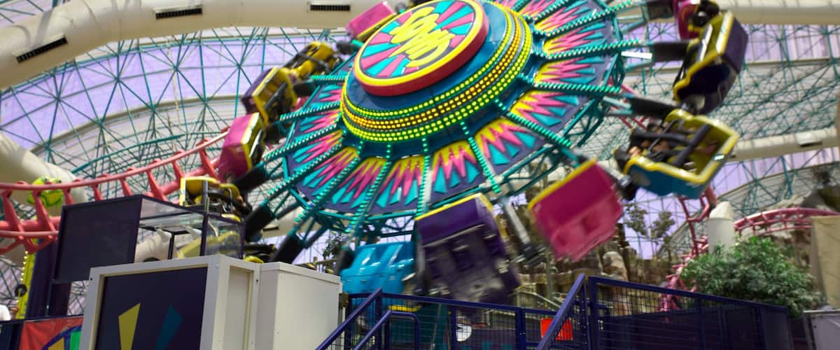 Thrilling rides and vibrant attractions at Adventuredome Theme Park in Las Vegas