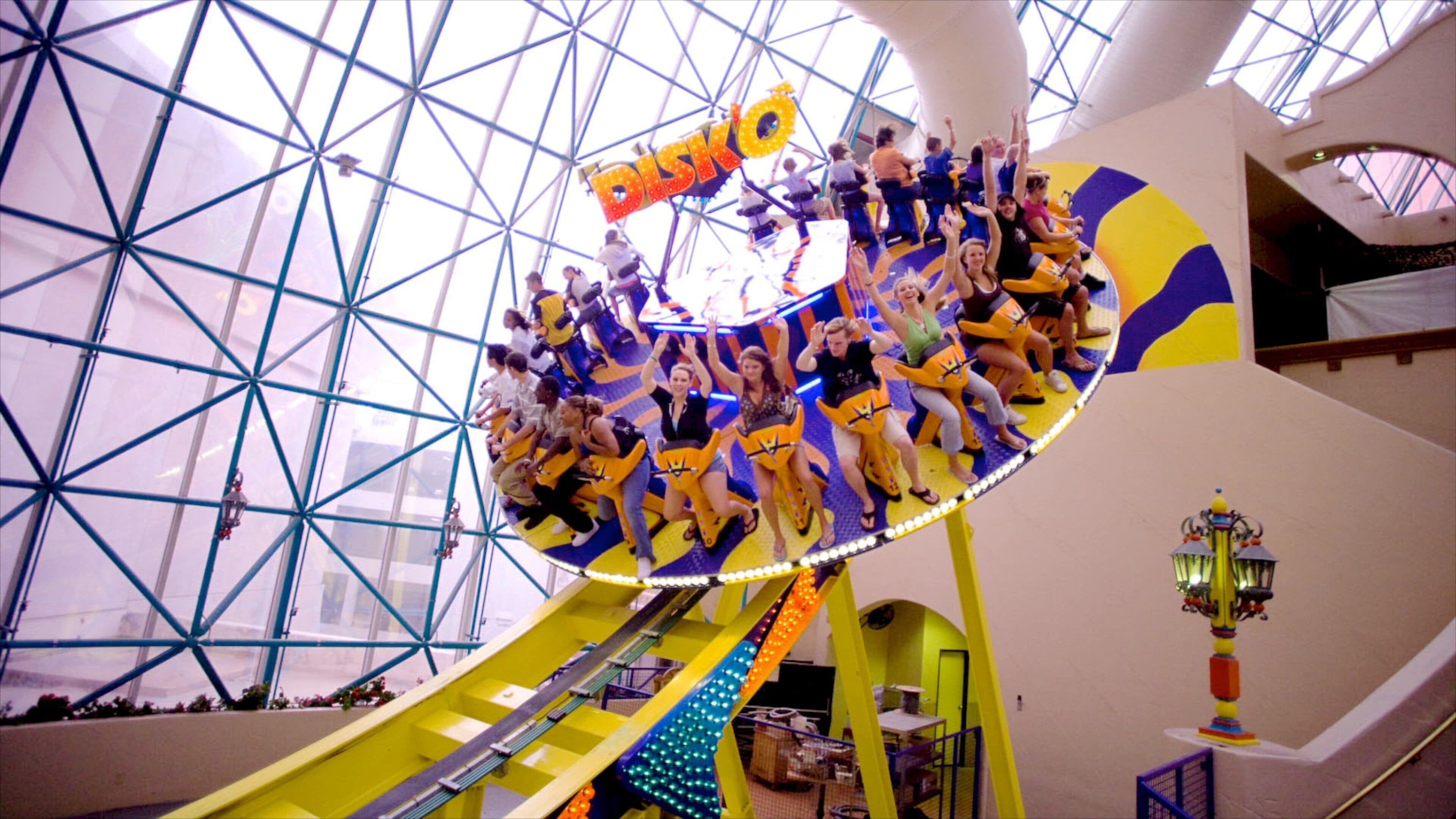 Thrilling ride at Adventuredome Theme Park in Las Vegas offers excitement and fun for all ages during a sunny day