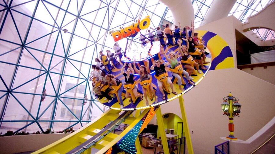 Thrilling ride at Adventuredome Theme Park in Las Vegas offers excitement and fun for all ages during a sunny day
