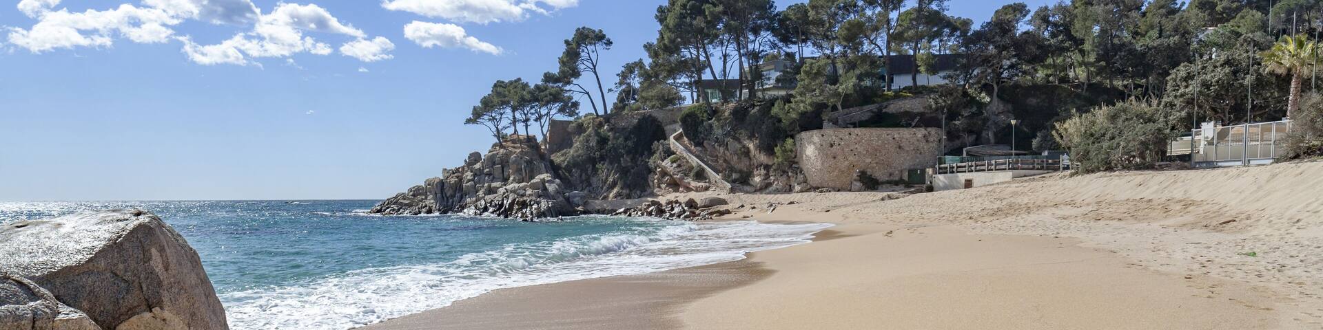 Mediterranean beach, Costa Brava, Sant Antoni de Calonge, province Girona, Catalonia, Spain.