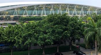 Guangzhou Baiyun International Airport is the main airport of Guangzhou, the capital of the province of Guangdong, People’s Republic of China.
In 2007, Guangzhou Baiyun International Airport was the 2nd busiest airport in China in passenger traffic, and 3rd busiest in cargo traffic.
“Baiyun” means “white clouds” in Chinese, and refers to Mount Baiyun near the airport.