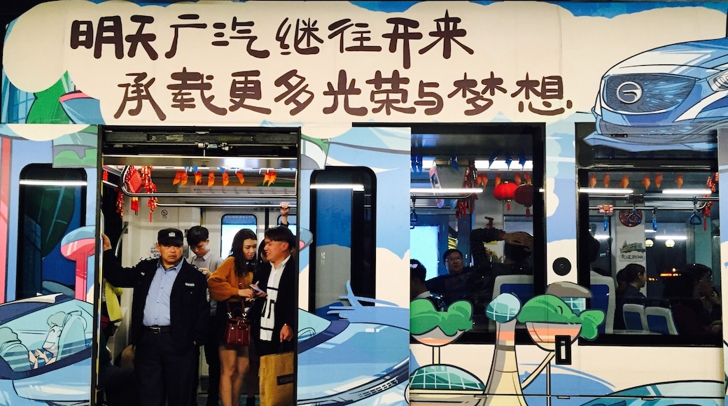 The city is so colourful and shining in colours, even the tube looks like a cartoon movie :)