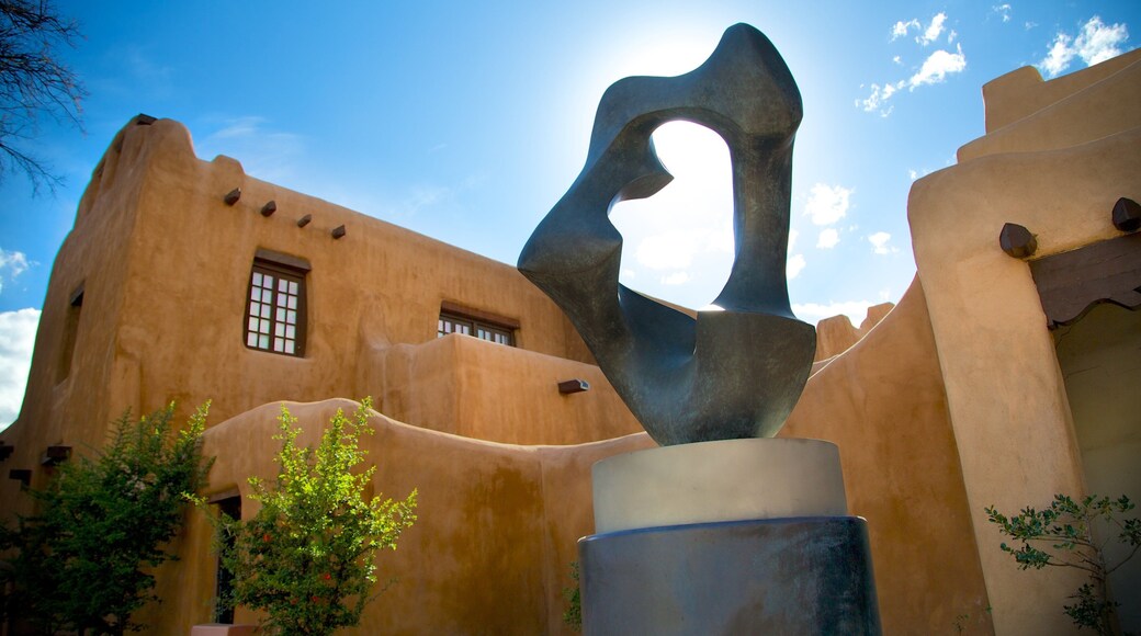 New Mexico Museum of Art which includes a statue or sculpture and art