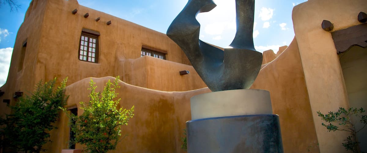 New Mexico Museum of Art which includes a statue or sculpture and art