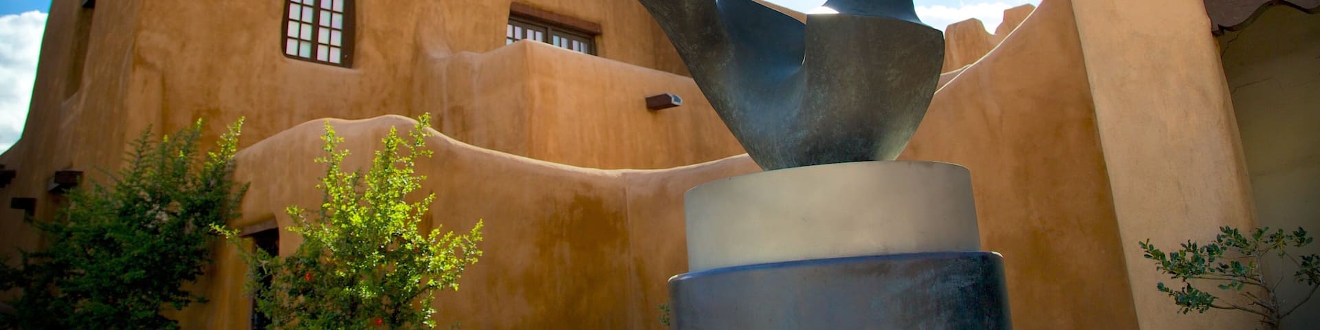 New Mexico Museum of Art which includes a statue or sculpture and art