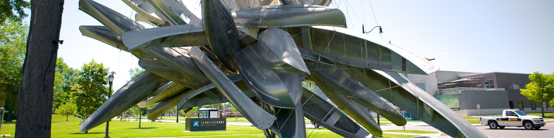 Albright - Knox Art Gallery featuring outdoor art, a park and art