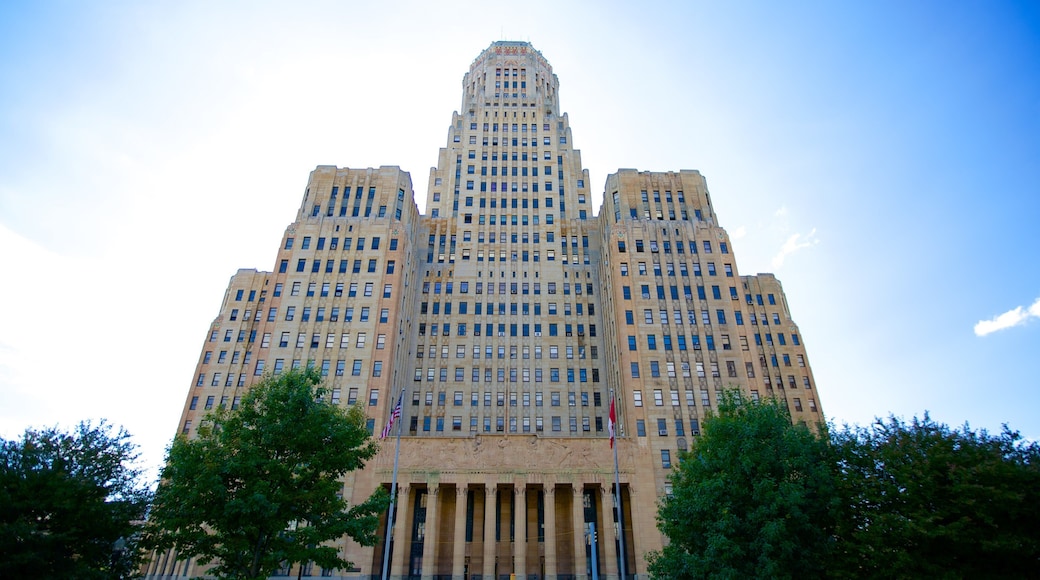 Buffalo rådhus fasiliteter samt gatescener og administrativ bygning