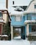 House in the snow, in Elmwood Village, Buffalo, New York
