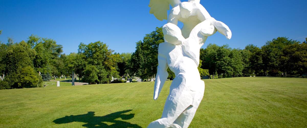 Forest Lawn Cemetery which includes outdoor art