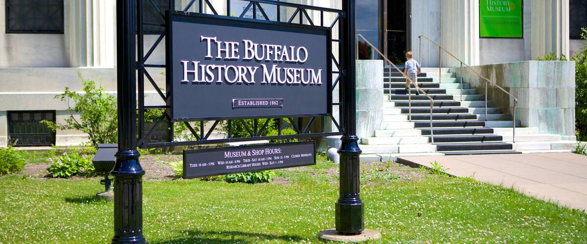 Buffalo joka esittää kyltit