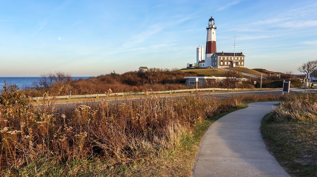 Beautiful Autumn day to visit Montauk Point Lighthouse Hamptons New York