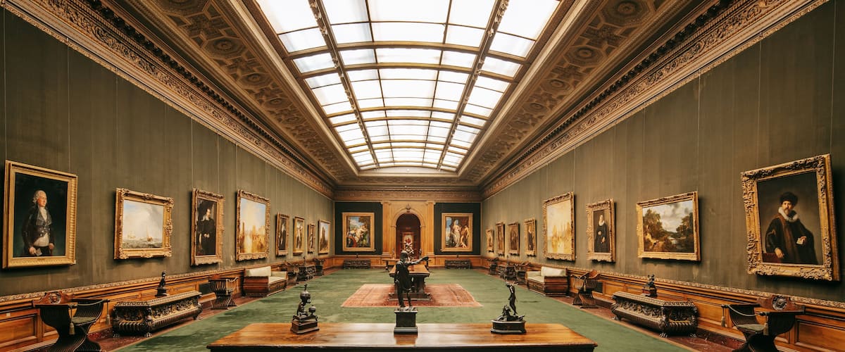 Frick Collection which includes art, interior views and heritage elements