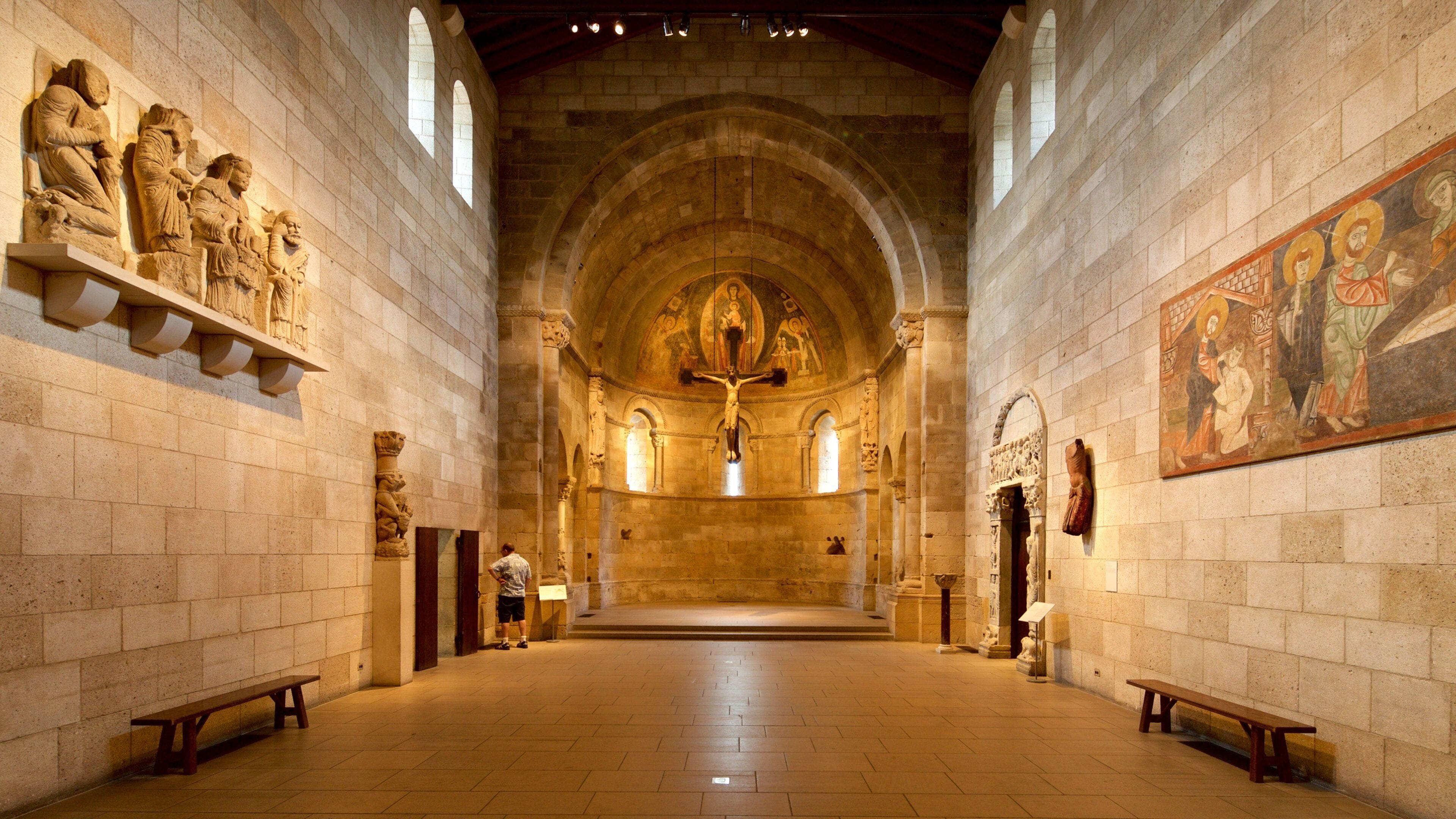 The Met Cloisters which includes heritage elements and interior views