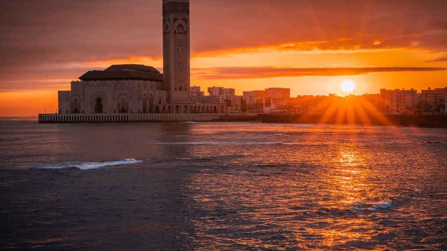 sunrise at Casablanca, Morocco seaside
