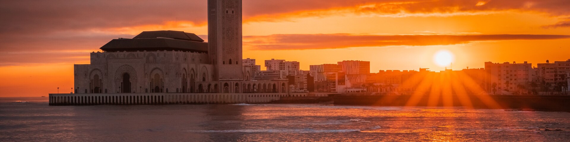 sunrise at Casablanca, Morocco seaside
