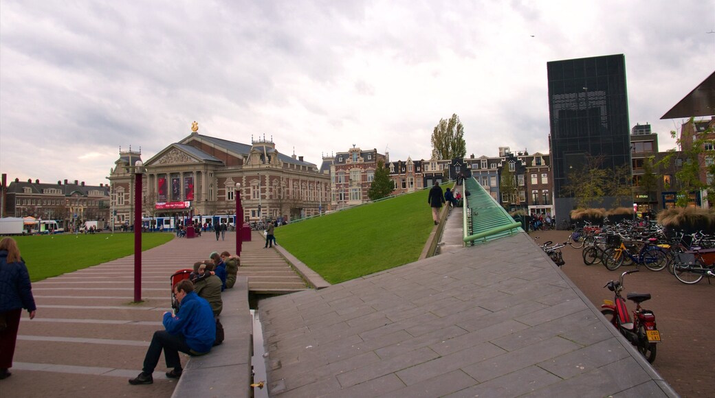 Museum Square which includes street scenes as well as a large group of people