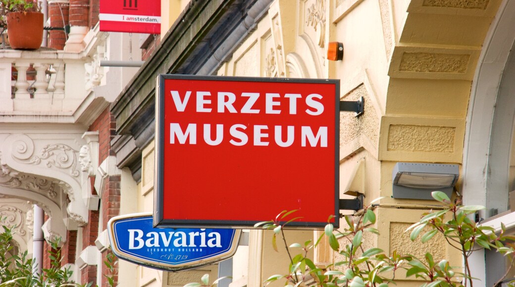 Dutch Resistance Museum featuring signage