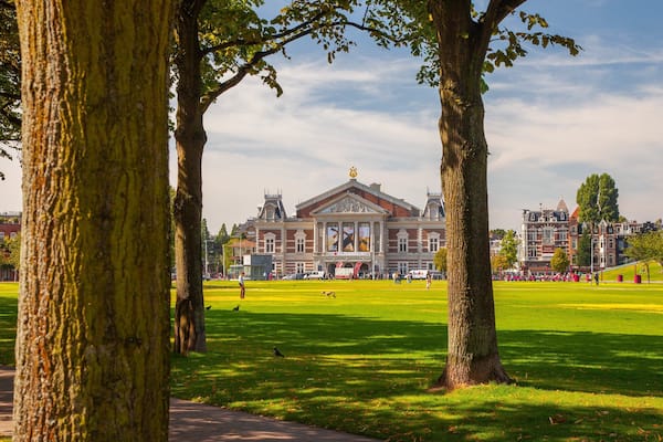 Concertgebouw featuring heritage architecture and a garden