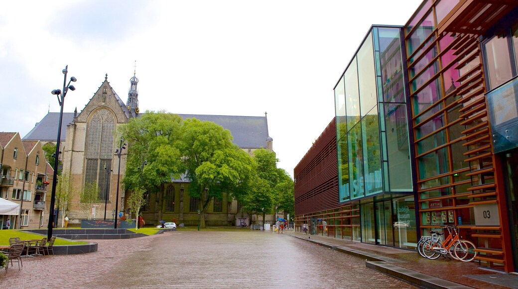 Plein showing modern architecture and street scenes