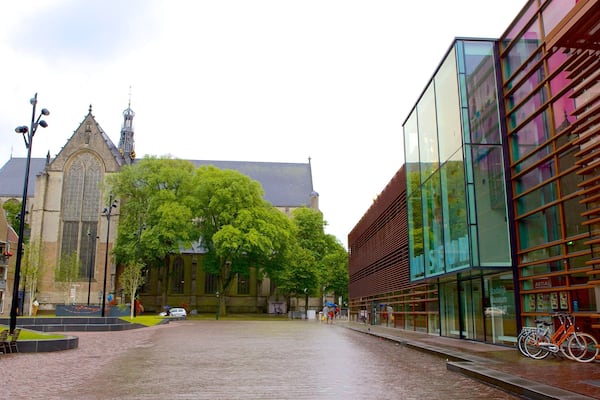 Plein showing modern architecture and street scenes
