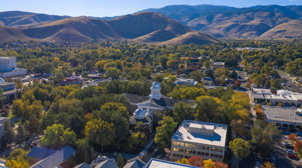 CARSON CITY, NEVADA, UNITED STATES - Oct 14, 2020: Carson City, Nevada State Capitol Mall
