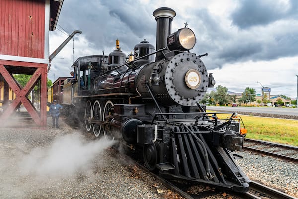 Steam train in the Nevada State Railroad Museum, Carson City, Nevada