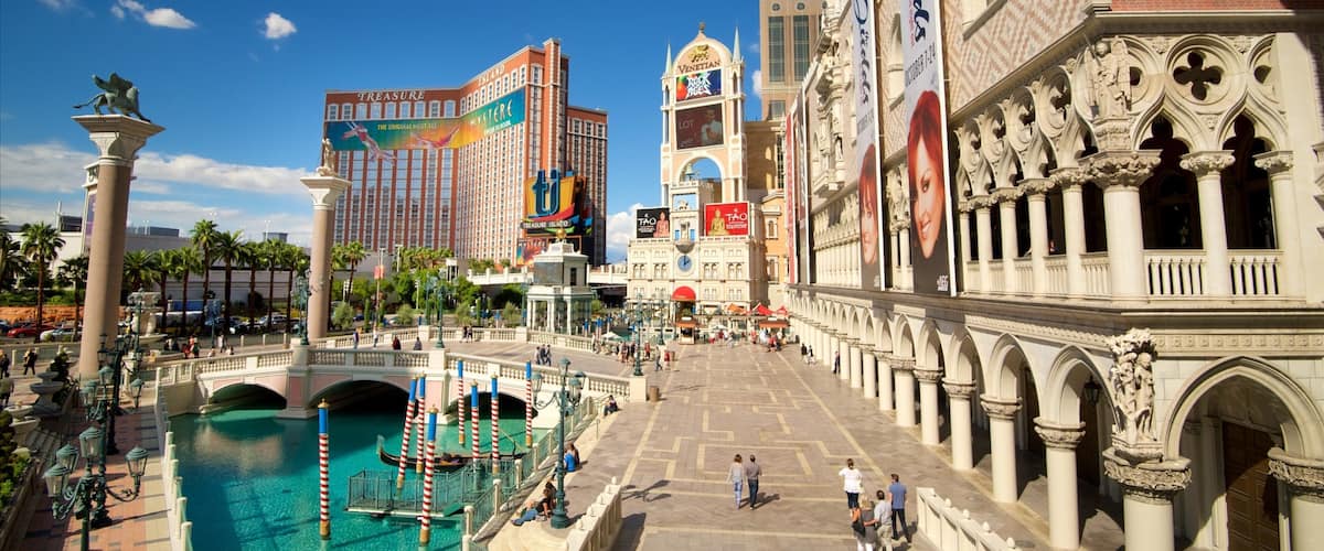 Grand Canal Shoppes featuring signage and a casino