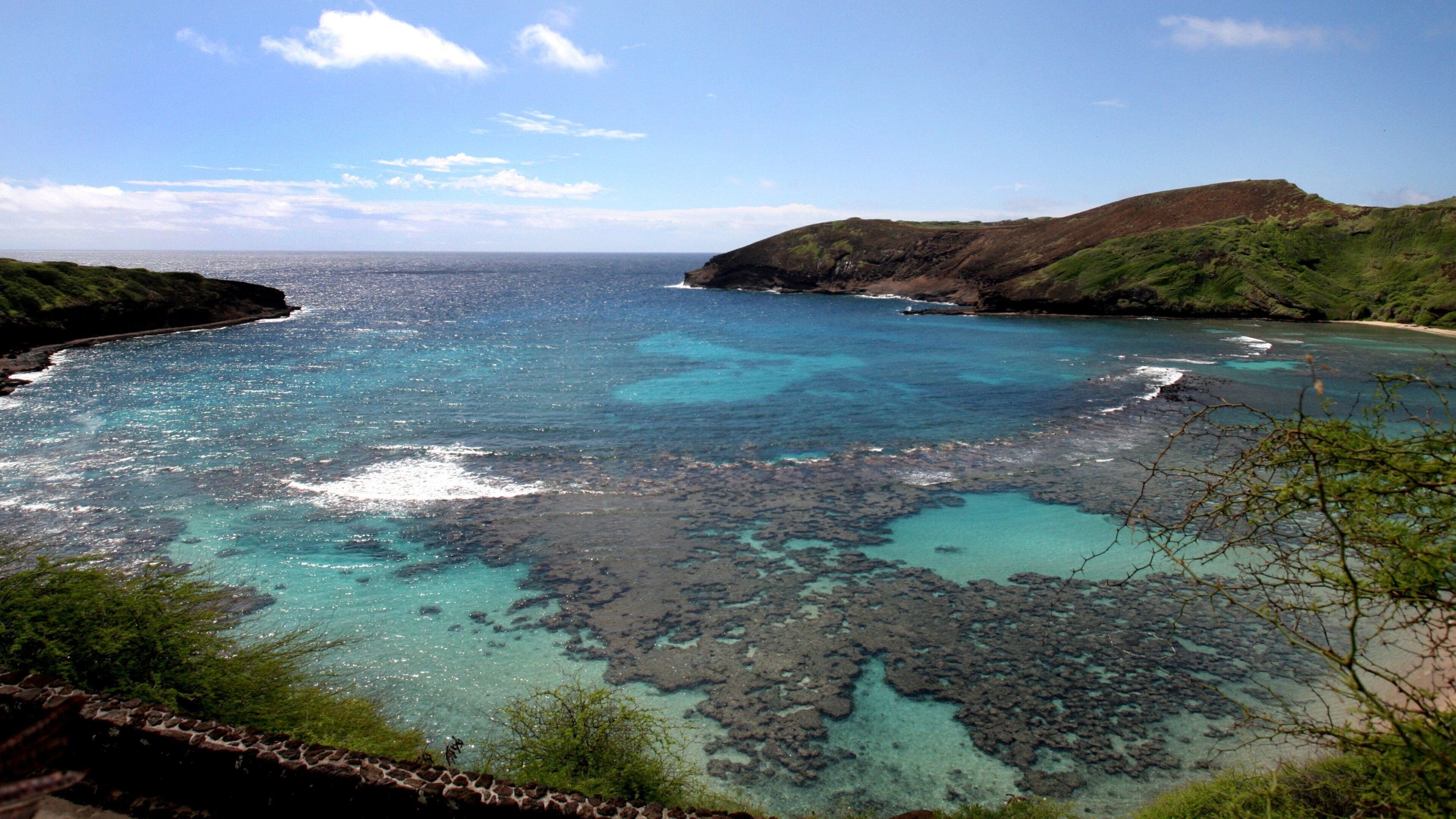 Hanauma Bay Nature Preserve presenterar landskap, en hamn eller havsbukt och kustutsikter