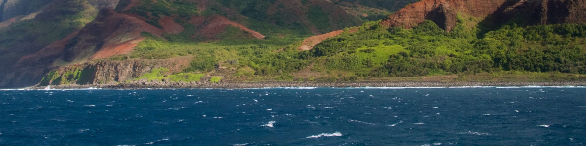 ナパリ海岸州立公園 表示 海岸線の眺め, 自然の風景 と 山々