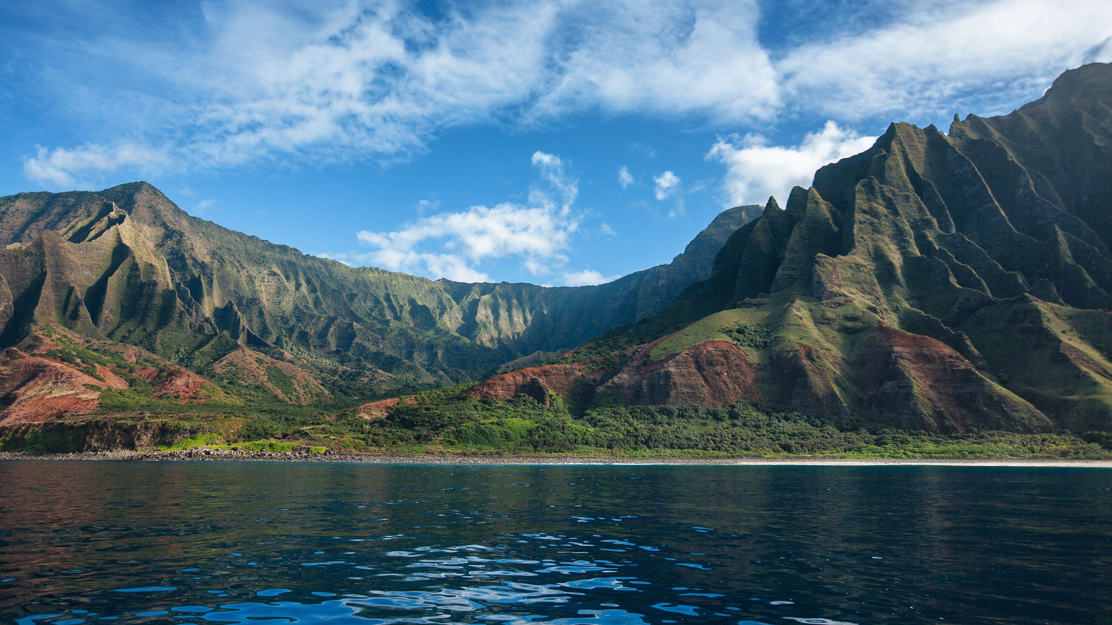 Panorama of Na Pali Coast in Kauai 