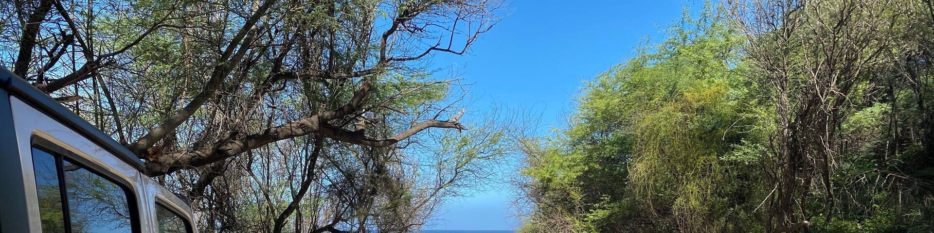 Miles past the end of the state road, you’ll find this beach where the locals camp out.
