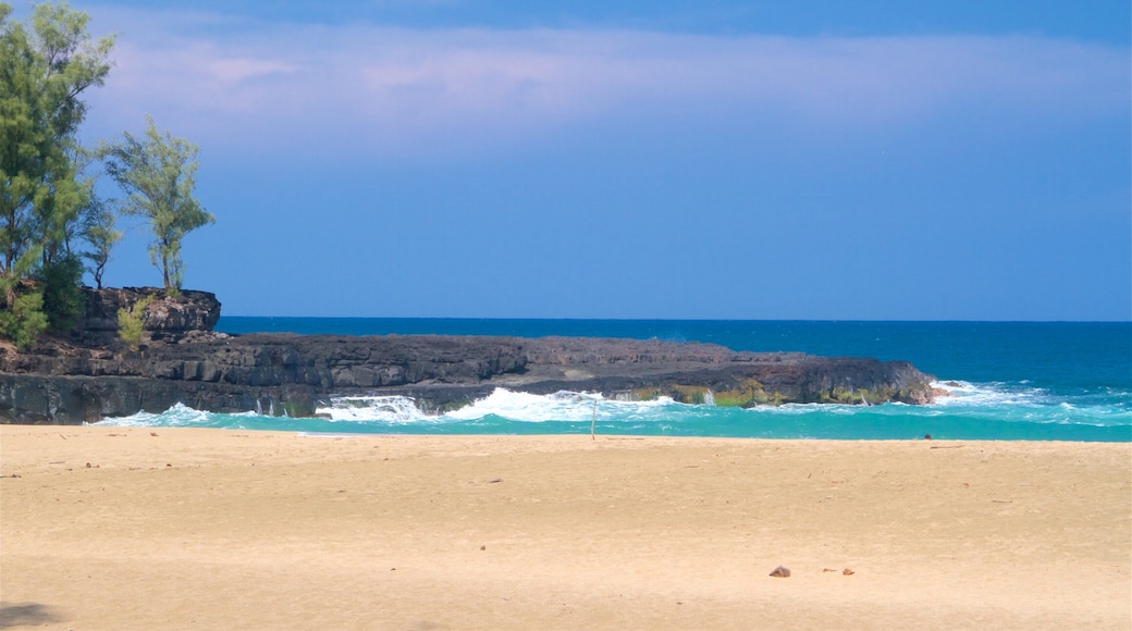 Lumahai Beach showing general coastal views and a beach