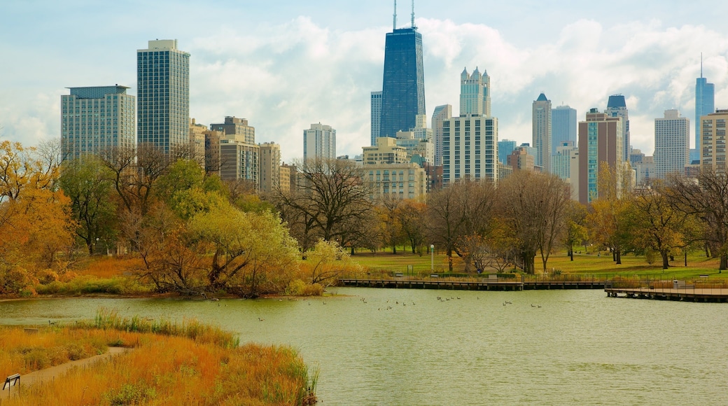 林肯公園 呈现出 花園, 天際線 和 摩天大樓