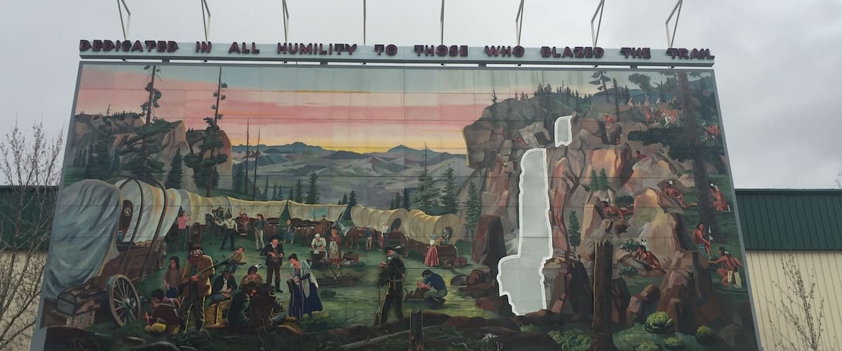 This mural used to be on the outside of the Harold's Club Casino in downtown Reno.  It's nice that they found a way to save it.