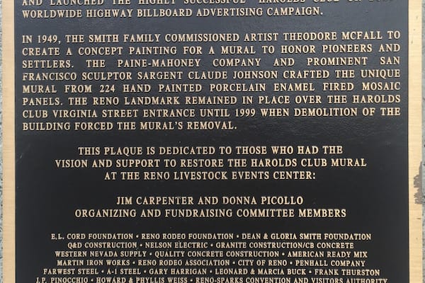 About the Harold's Club Mural.