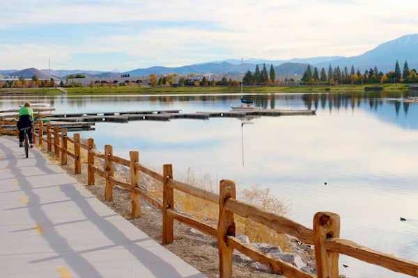 Sparks Marina Park which includes cycling, a park and a lake or waterhole